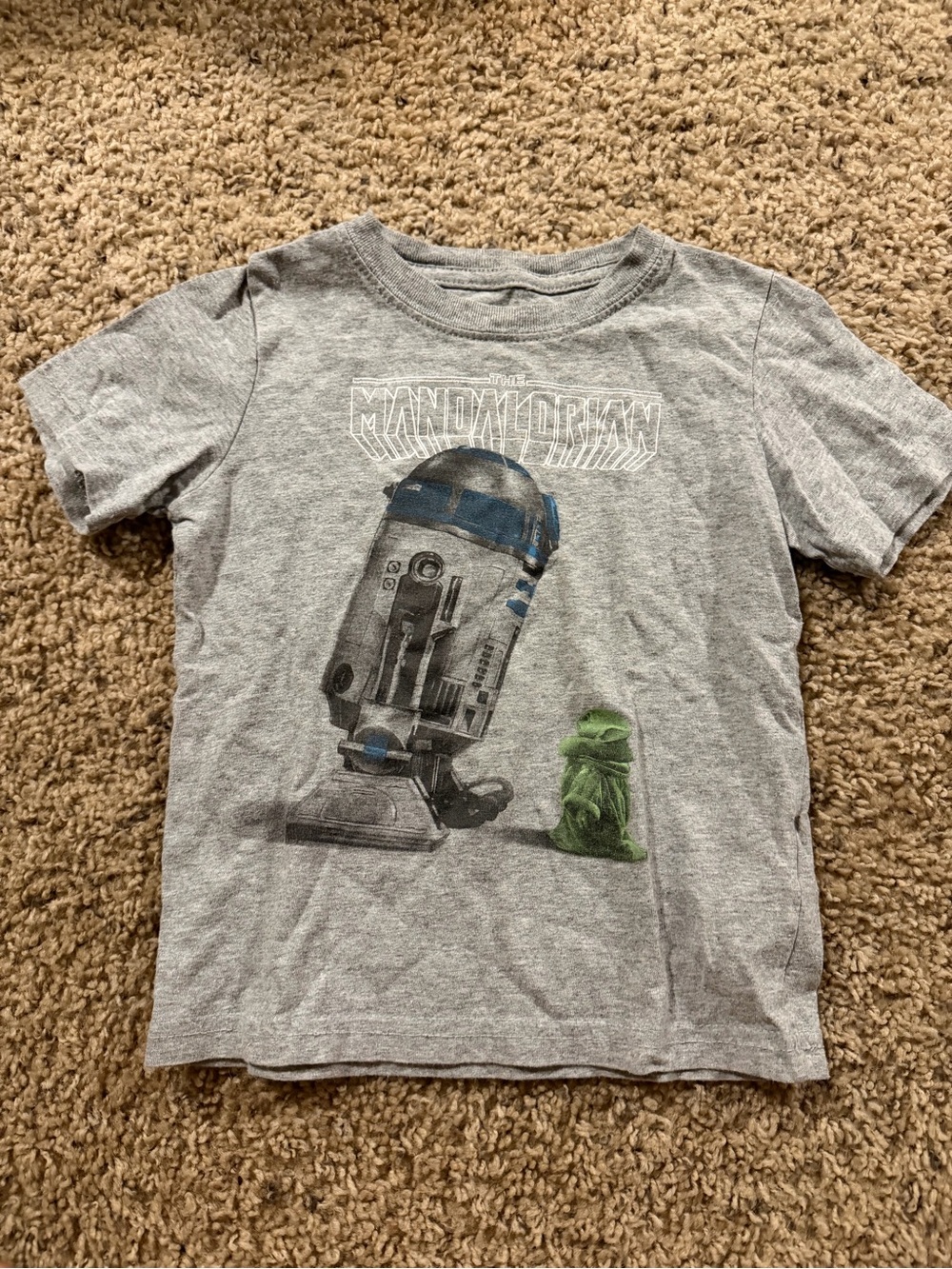 Star Wars The Mandalorian Grey Kids Graphic Tee